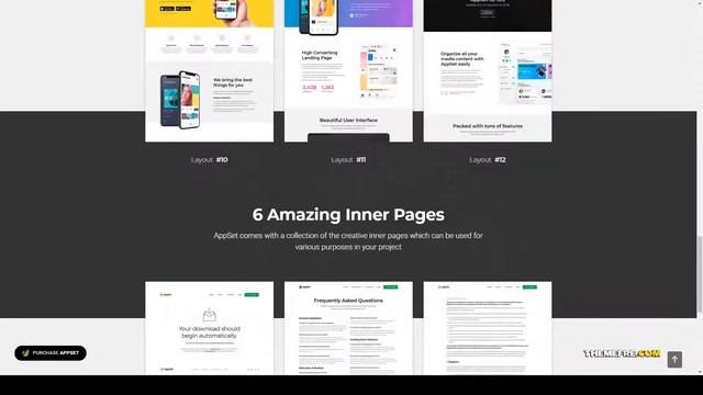 Appset - App landing WordPress Theme landing page modern app Landing Rei смотреть онлайн