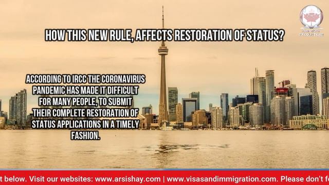 CANADA VISA: RESTORATION OF STATUS - EXTENDED GRACE PERIOD смотреть онлайн
