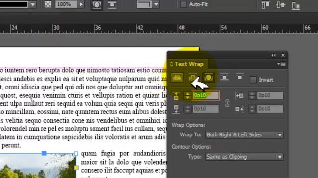 Работа с текстом в программе InDesign