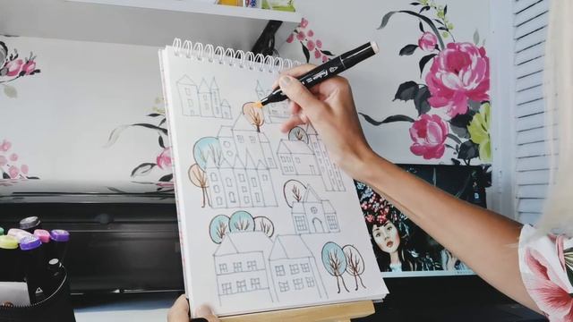 Урок 1. Рисуем маркерами ДОМИКИ смотреть онлайн