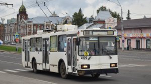 Троллейбус БКМ-20101 БТРМ-4129. Покатушки по Барнаулу с воющим мостом.