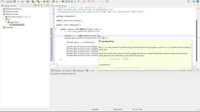 JAVA CLASS 3 HOMEWORK смотреть онлайн