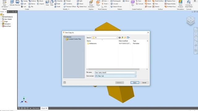 Converting ipt to stl in Autodesk Inventor смотреть онлайн