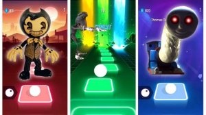 Bendy vs Cartoon Dog vs Thomas Train EXE   Tiles Hop EDM Rush