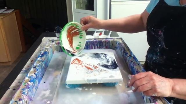Fun In The Flow -  Acrylic Paint Bowl Flip
