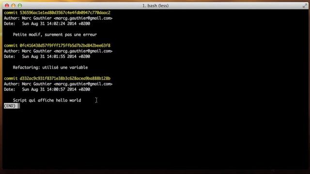 Se positionner sur un commit donné Git смотреть онлайн