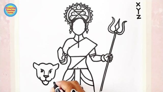 X Y Z into Ma Durga Drawing смотреть онлайн
