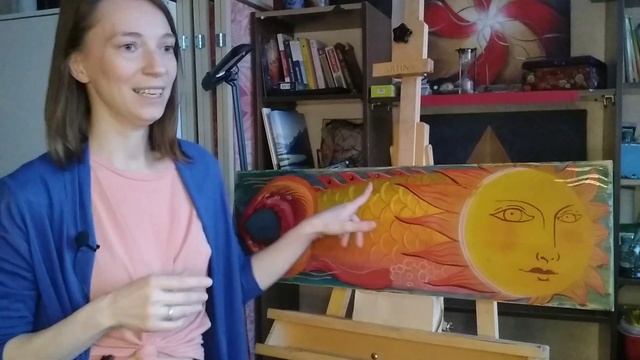 "Рыба-Солнце" Картина темперой на дереве. Роспись по дереву. Роспись темперой. Картины со смыслом смотреть онлайн