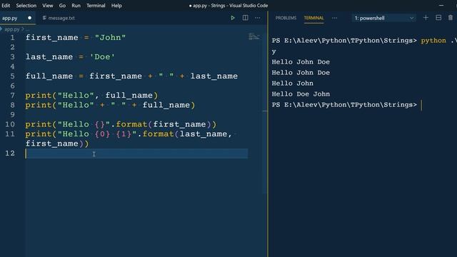 08 - Strings in Python - String formatting | Python tutorial for Beginners | Telugu смотреть онлайн