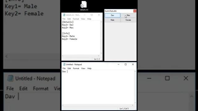 AutoHotkey GUI Buttons with INI file смотреть онлайн