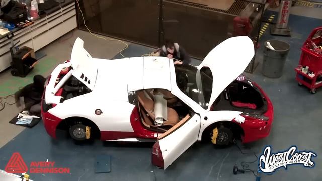 Ferrari 458 Wrap Avery Dennison Satin White | West Coast Customs смотреть онлайн
