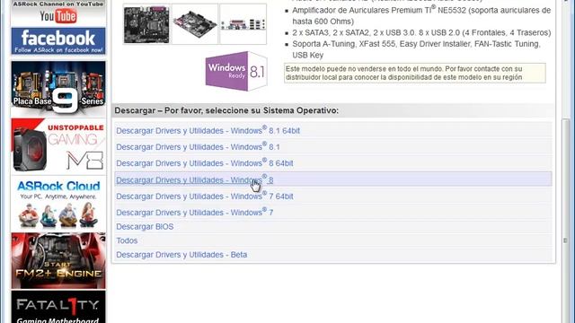 Como Descargar los ULTIMOS DRIVERS de la Placa Base ASROCK | смотреть онлайн