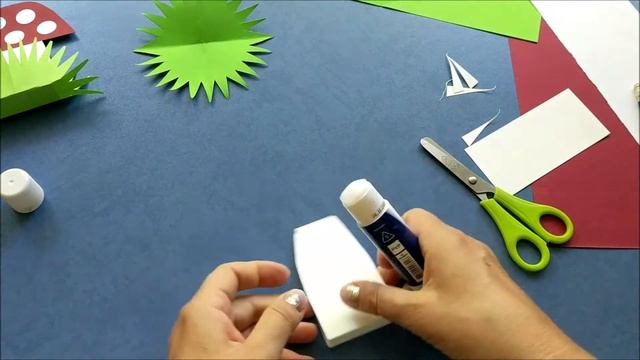 Гриб из бумаги | Осенняя поделка для школы |Autumn Paper Craft For School | Paper Mushroom DIY