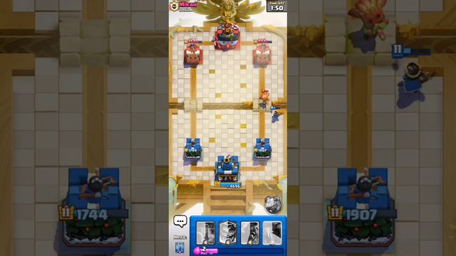 Бридж спам с хогом #clashroyale #clashroyalegameplay #clashroyal #clashroyaledeck #клешрояль