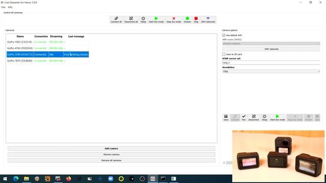 How to live stream from multiple GoPro cameras on Windows смотреть онлайн