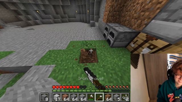 Building A Minecraft Cave House With @MyKeyTheArtist