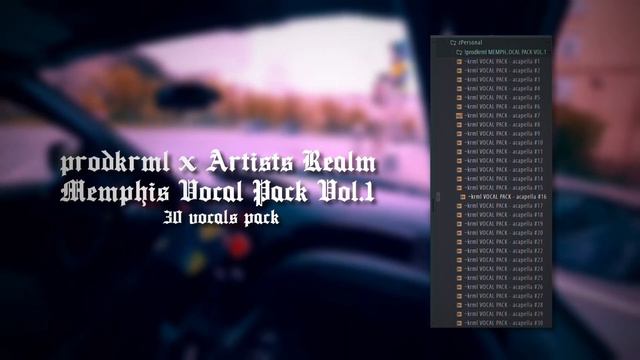 FREE | MEMPHIS VOCAL PACK VOL.1 | PHONK SAMPLE PACK | Prodkrml X Artists Realm