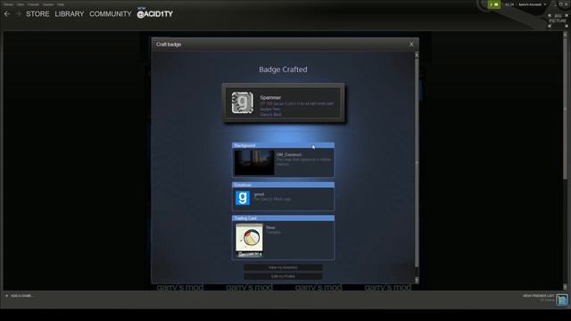 Steam Trading Cards - Garry's Mod Level 1 Badge Crafting (Summer Sale) смотреть онлайн