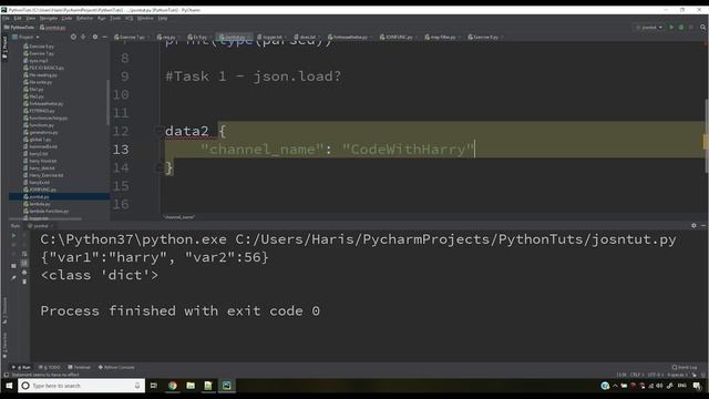 Json Module | Python Tutorials For Absolute Beginners In Hindi #82 смотреть онлайн