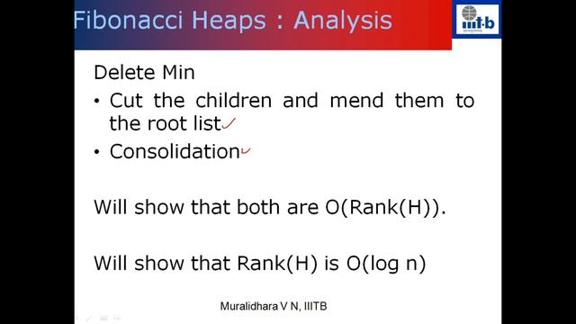 Delete Min in Fibonacci Heap смотреть онлайн