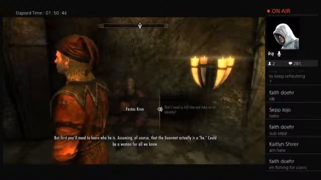 Skyrim stream : Dark Brotherhood questline replay part 3 смотреть онлайн