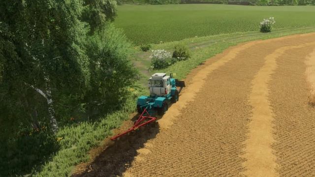 FS22 Малиновка. Колхоз. Уборка пшеницы в дуэте: Палессе GS12 - Акрос 595 Plus смотреть онлайн
