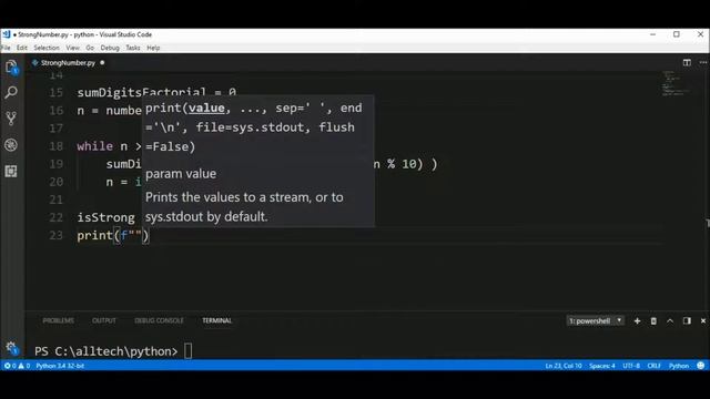 strong number in python ? смотреть онлайн