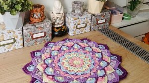 19. Вязание. Крючок. Салфетка Астерия 19 ряд. Схемы вязания.mp4