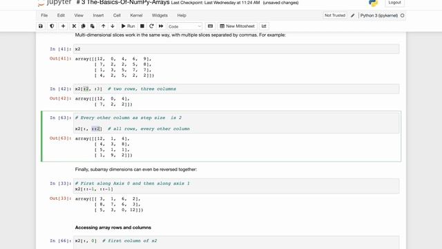 #3 Indexing, Slicing, Reshaping, Split and Join of Arrays ! смотреть онлайн