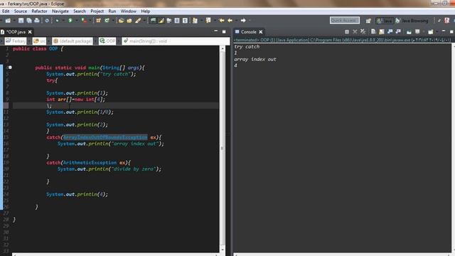 #22 (try & catch)Multiple catch in java смотреть онлайн