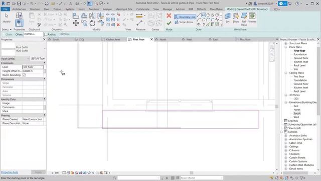 9 How to draw Roof Fascia & Roof soffit in Revit 2022 [ 11x14 complete House Tutorial ] смотреть онлайн