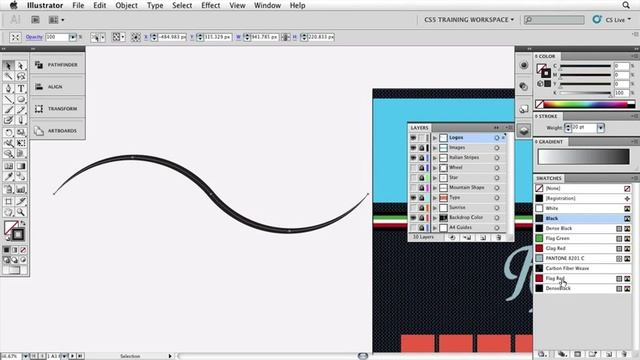 Adobe Illustrator CS5: CUSTOM SHAPE CREATION & EDITING Applying a Stroke Profile & Merging Swatches смотреть онлайн