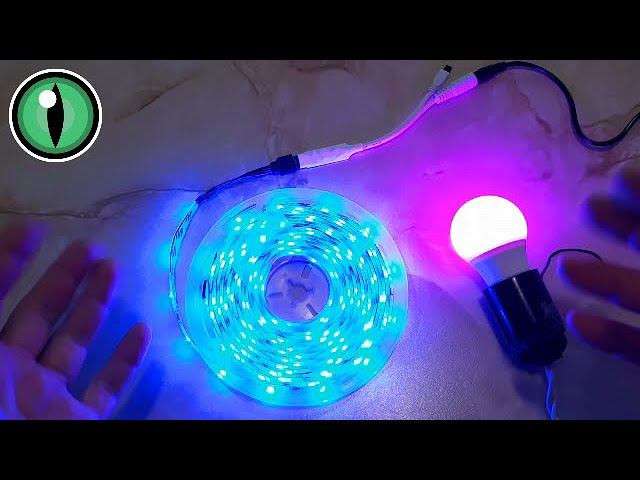 Светодиодная лампа/лента с пультом с алиэкспресс. Обзор, характеристики, демонстрация. смотреть онлайн