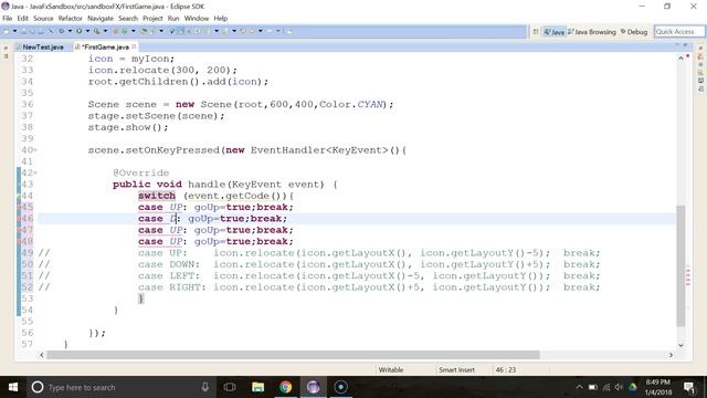 JavaFX Basic Key Event Handling смотреть онлайн