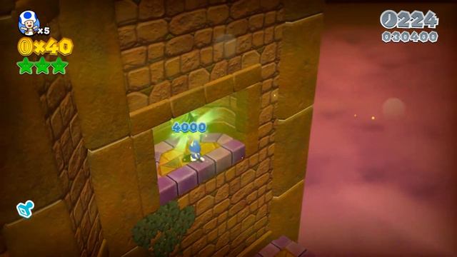 Super Mario 3D World - Мир 5 - Крепость Кар-Каса - все звезды и печать - 100% прохождение смотреть онлайн
