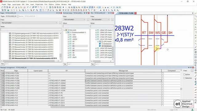 Eplan P005018 - Conflict Between Several Connection Definition Points On A Connection
