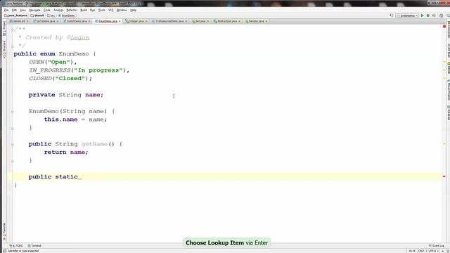 Java. Особенность 9. Пишем методы в enum. смотреть онлайн