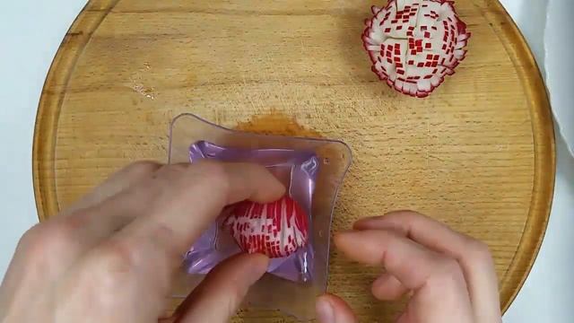 4 Идеи как красиво нарезать редис! Украшения из овощей... смотреть онлайн