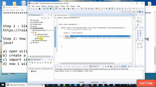 Desktop Automation | Introduction of Sikulix Api with java in eclipse смотреть онлайн