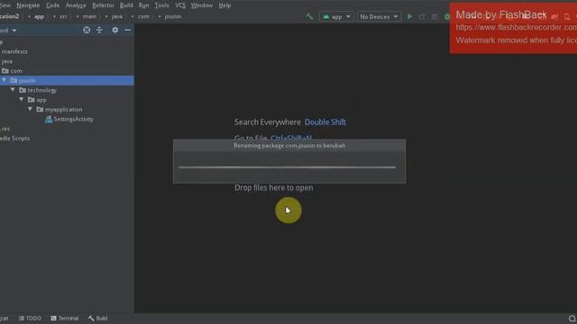 Short change package name - Android Studio смотреть онлайн