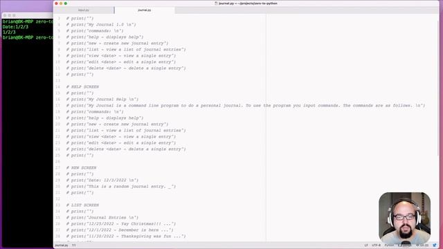 [Zero To Python] Day 6 - Journal Entry Input смотреть онлайн