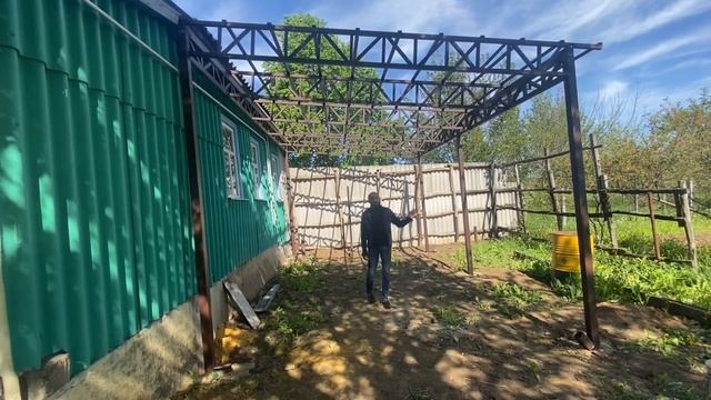 Навес из мягкой кровли своими руками смотреть онлайн