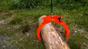 Захват зажим с полуавтоматическим замком для бревен камней доп.оборудование для спецтехники Япония