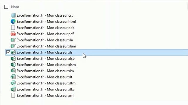 LES FORMATS DE FICHIERS GERES PAR EXCEL (XLSX, XLS, PDF, CSV, …) – APPRENDRE EXCEL POUR DEBUTANTS смотреть онлайн