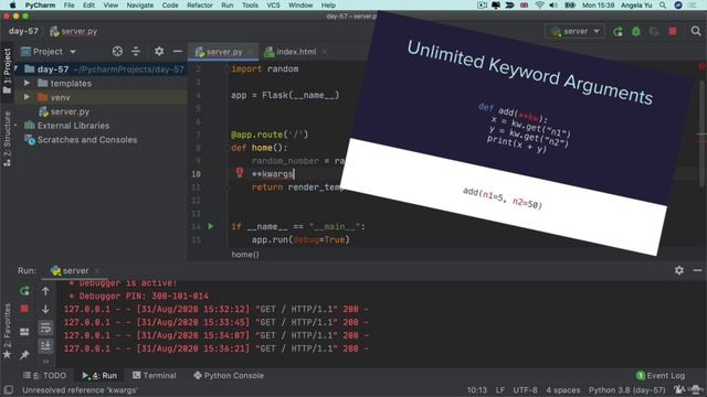 Day 57 - Intermediate+ Templating with Jinja in Flask - 2. Using Jinja to Produce Dynamic HTML Pages смотреть онлайн