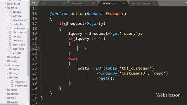 Live search in Laravel using AJAX смотреть онлайн