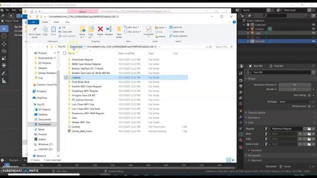 Blender Beginner Tutorial: How to import and use a font. смотреть онлайн