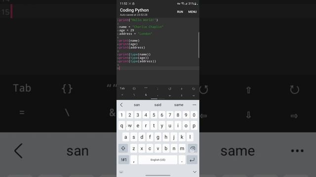 How to code Python in your mobile phone? #codepython #code #python #mobile #learning смотреть онлайн