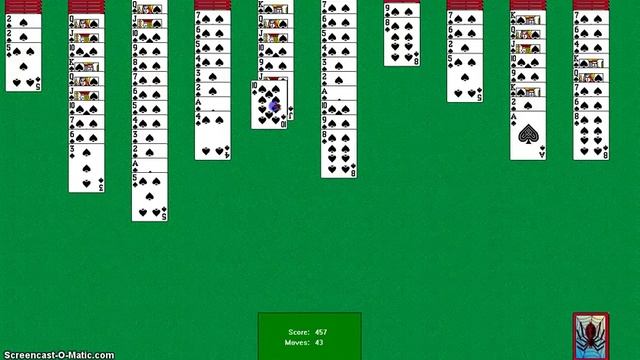 Spider Solitaire One Suit Game смотреть онлайн