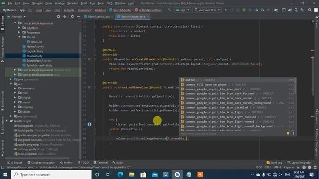 MyMemes-Social media app in android studio | Firebase search users -2 смотреть онлайн